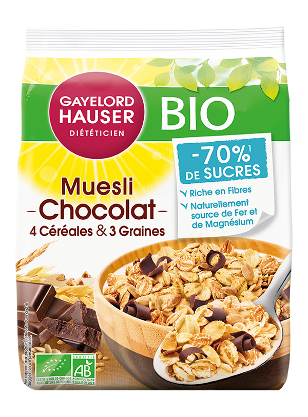 Muesli Chocolat - Petit déjeuner équilibré riche en Fer et Magnésium