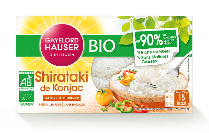 Shirataki de Konjac BIO - Produit diététique alternative aux pâtes